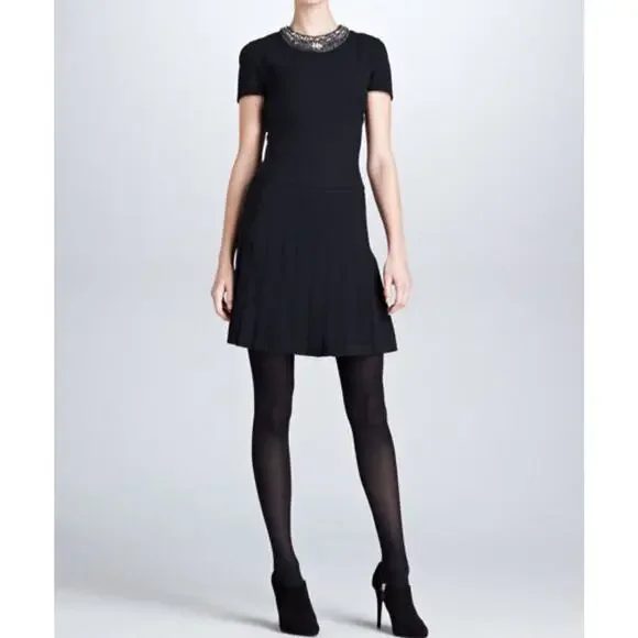 Ralph Lauren Black Label Short Sleeve Beaded Neck Mini Dress Silk Cocktail $995 - threedaughtersproperties.com Ralph Lauren Black Label Short Sleeve Beaded Neck Mini Dress Silk Cocktail $995 - threedaughtersproperties.com